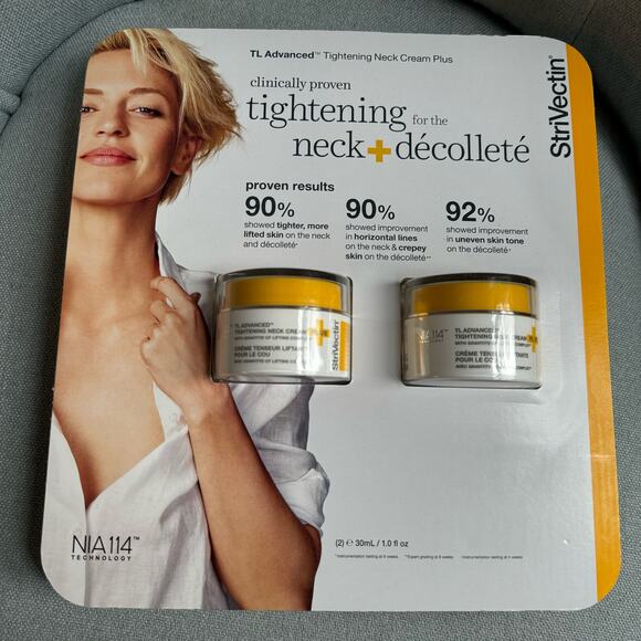 StriVectin TL Advanced Tightening Neck Cream Plus 1 oz 2-pack New Sealed